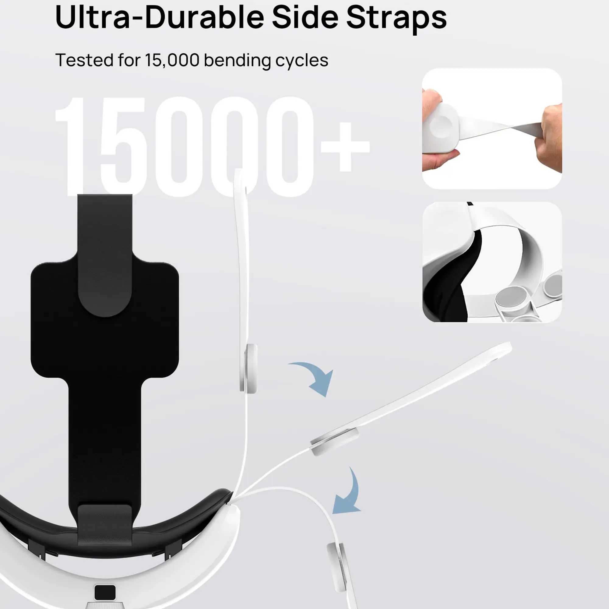 TRANSNOVO Head Strap Compatible with Meta Quest 3S/3 10000mAh Battery One-Button VR Accessory Digital Display Enhanced Comfort