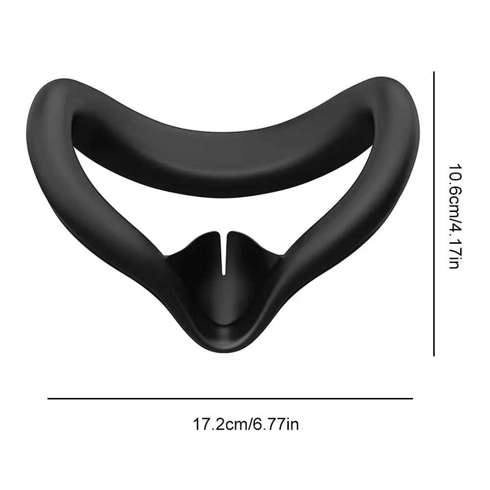 2/5Pcs Silicone VR Face Cover Sweatproof Face Cushion Pad Replacement with Anti-Leakage Nose Pad for Meta Quest 3S VR Headset
