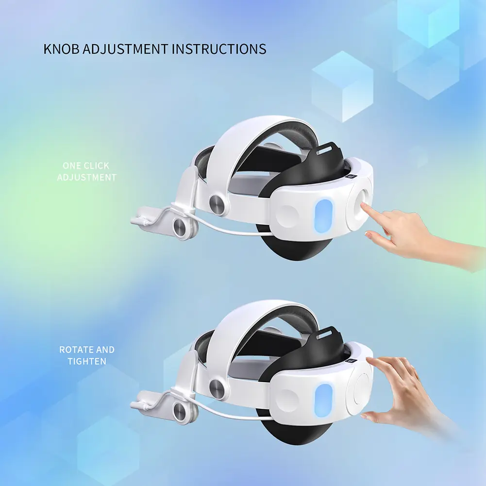Elite Strap Replacement 10000mAh Extend Playtime and Comfort Comfort VR Strap Reduce Facial Stress for Meta Quest 3S VR Headset