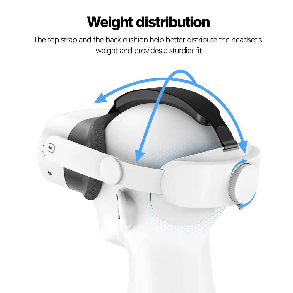 Adjustable Head Strap Enhanced Support and Comfort Head Band Reduce Pressure Replacement Head Strap for Meta Quest 3S
