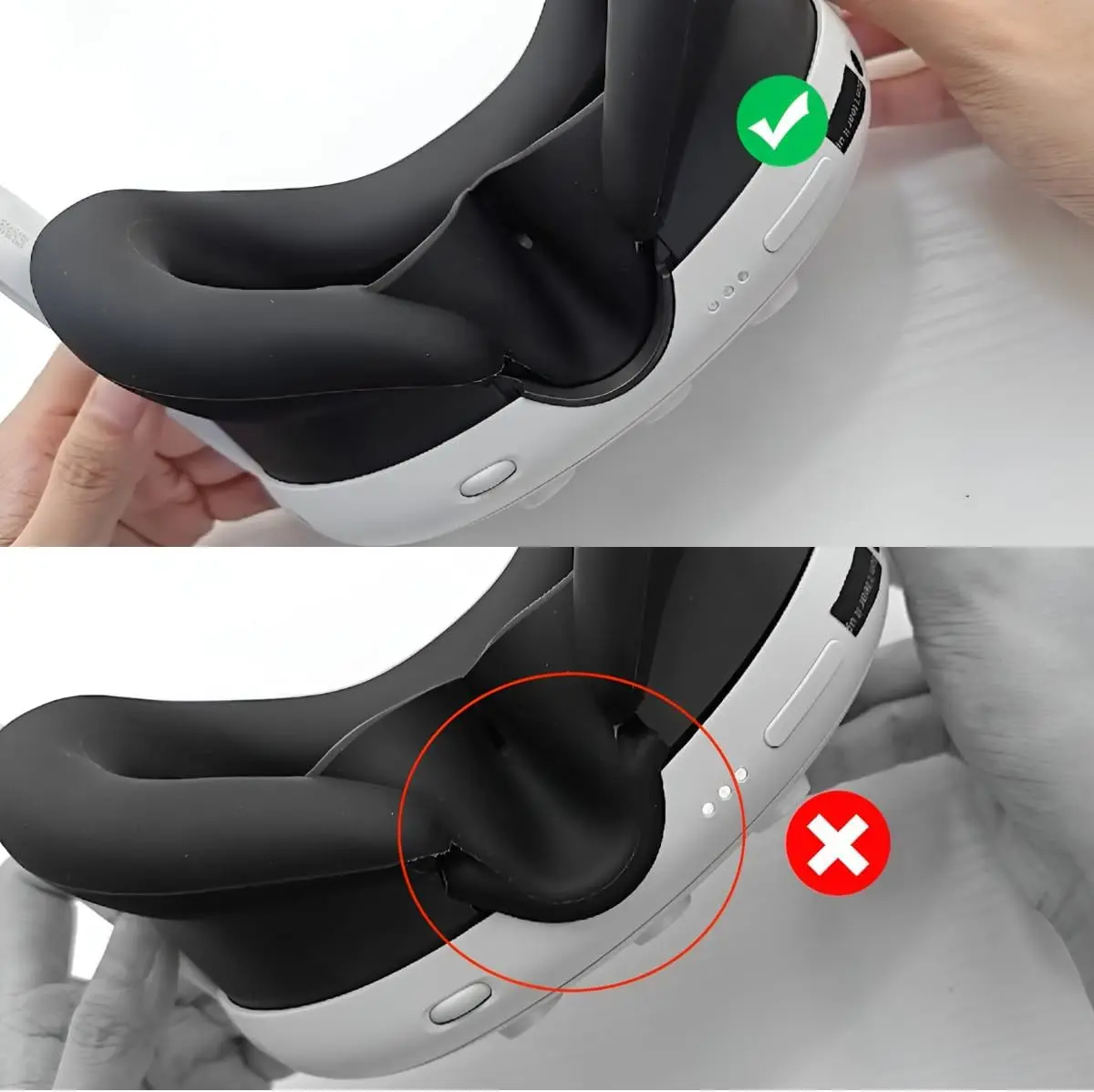 Face Cushion Cover for Quest 3 Face Pad with Lens Covers Protectors Washable VR Silicone Covers for Meta Quest 3 Accessories