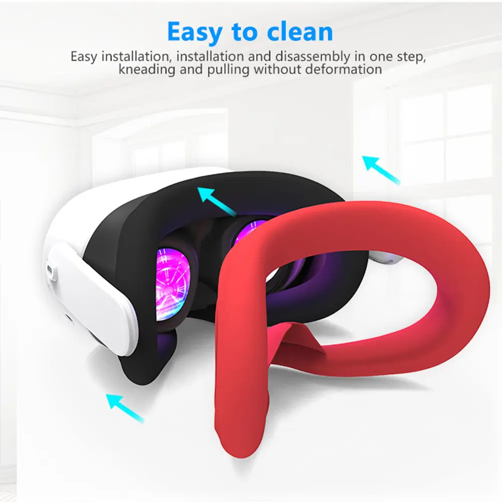 7PCS TPU VR Face Cover for Meta Quest 3S VR Controller Grip Cover Anti-Scratch Shockproof Lens Protective Cover Joystick Caps
