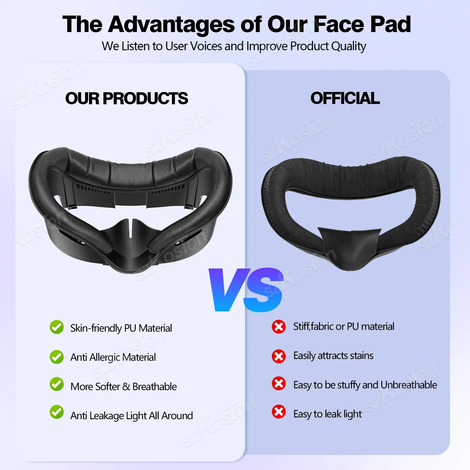 For Meta Quest 3 Facial Interface Replacement PU Leather Foam Face Mask Soft Comfortable Pad For Meta Quest 3 Accessories