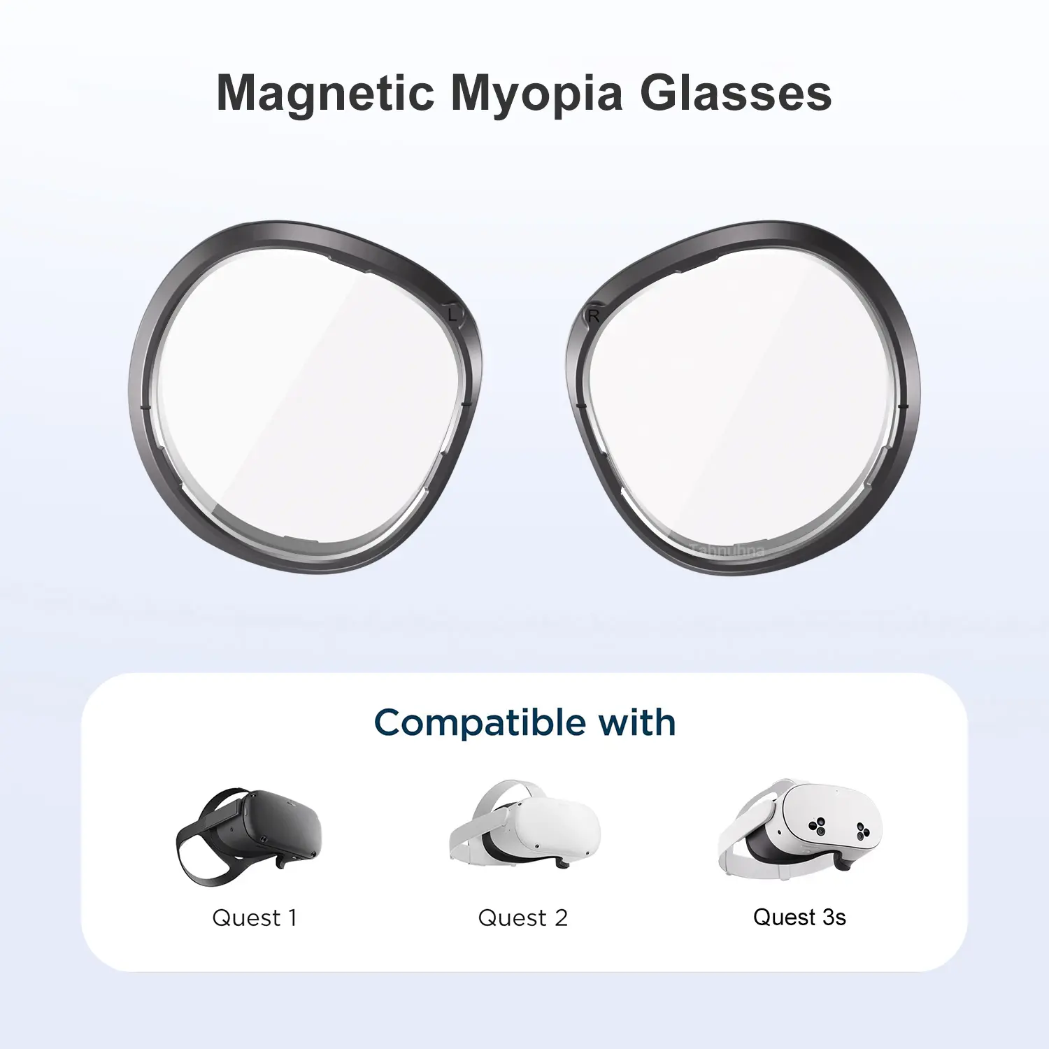 For Quest 3S/Quest 2 Lens Myopia Anti-Blue Glasses Magnetic Eyeglass Frame VR Prescription Lenses For Meta Quest 3s Accessories