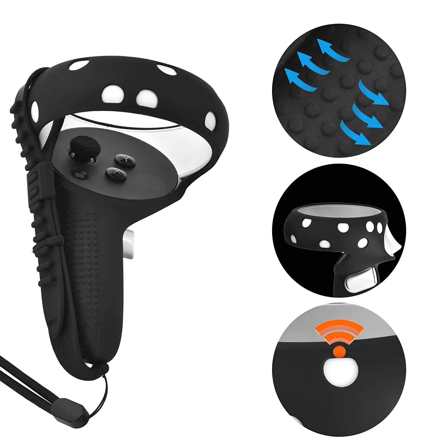 Soft Durable Silicone Protective Cover Kit For Oculus Quest 2 VR Face Cover Controller Grips Headset Cover VR Accessories