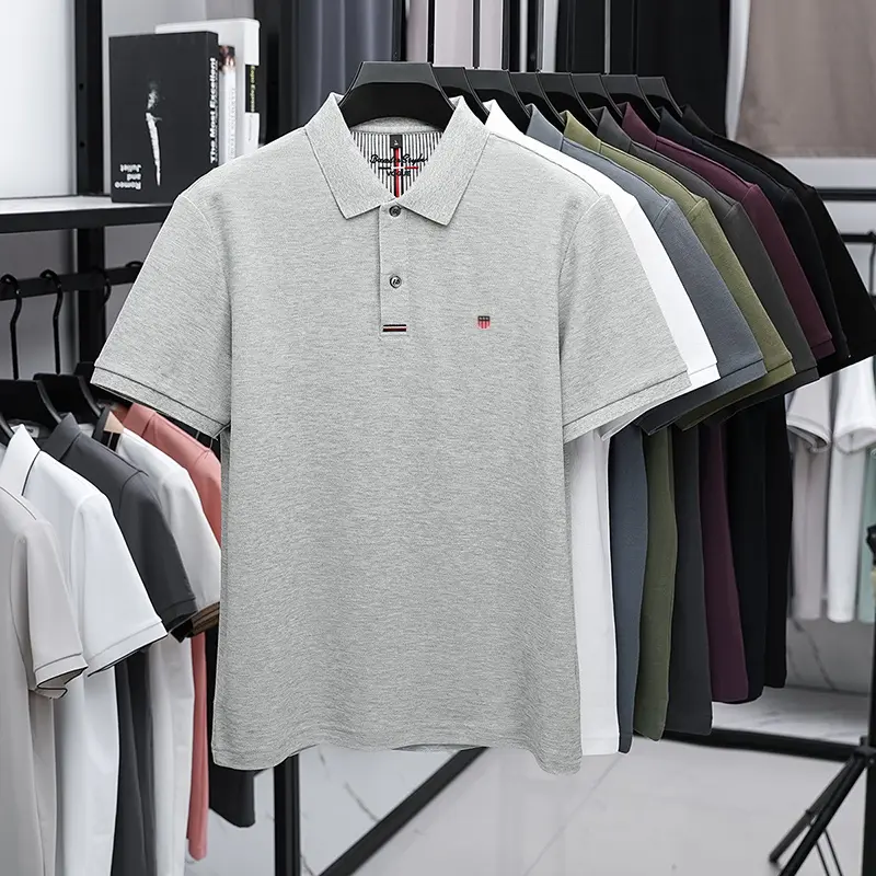 100% pure cotton high-end brand men's short sleeved polo shirt summer fashion hot selling exquisite embroidery golf top T-shirt
