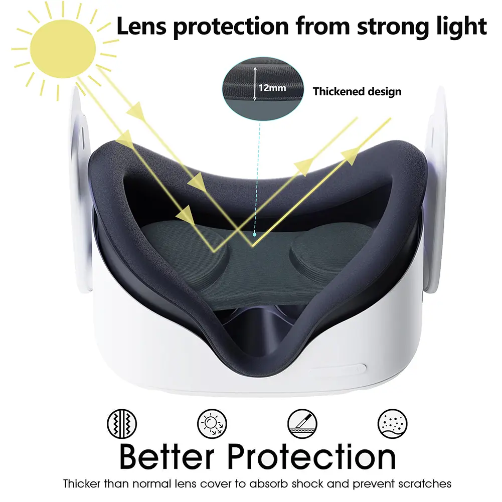 for Meta Quest 3S/3/2/Pico4 Ultra Dust Cover Lens Cap Protective Cover Anti-Scratch VR Lens Protector Replacement VR Accessories