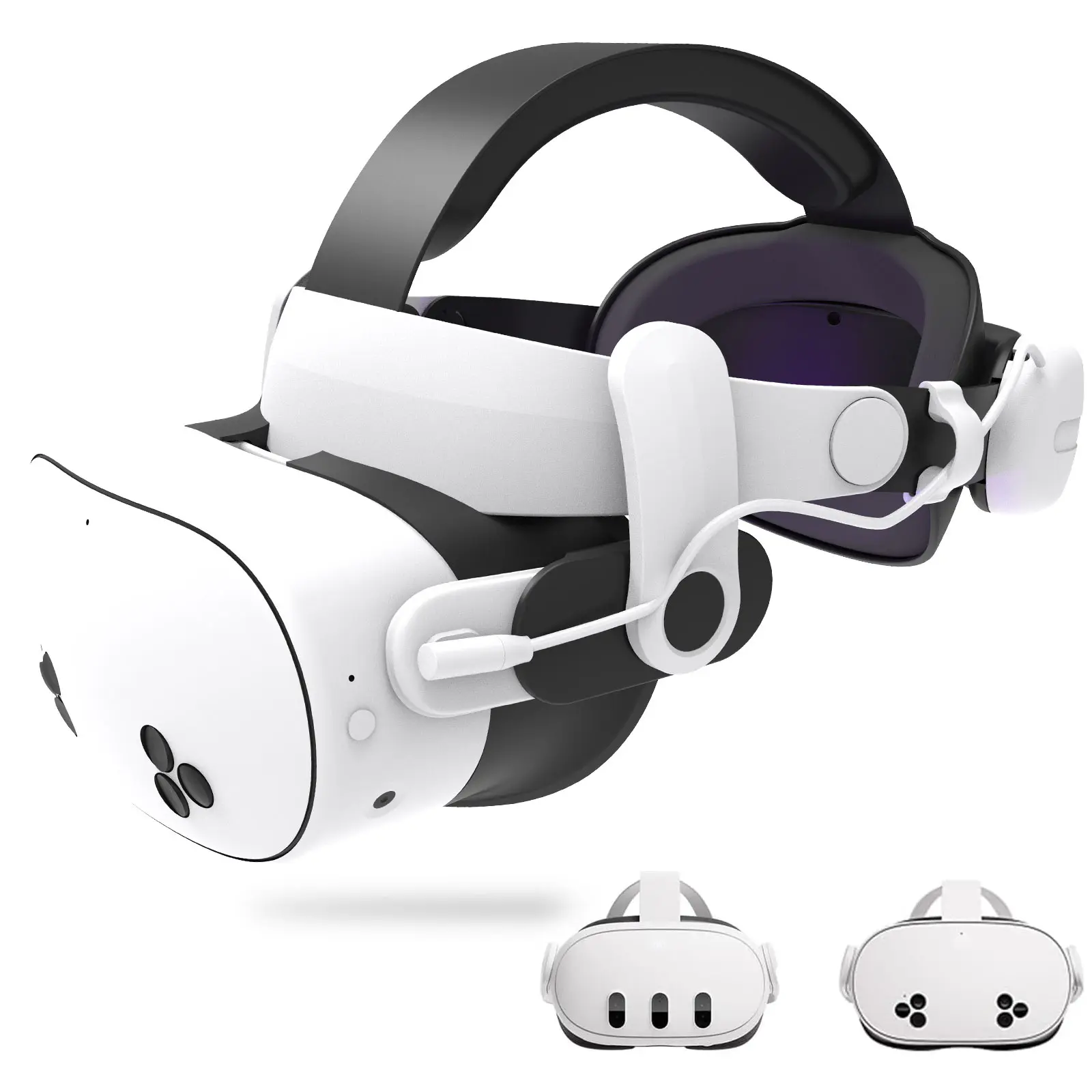 For meta quest 3s head strap charging headset VR accessories, 12000 mah quest3s accessories Comfortable Adjustable Elite headset