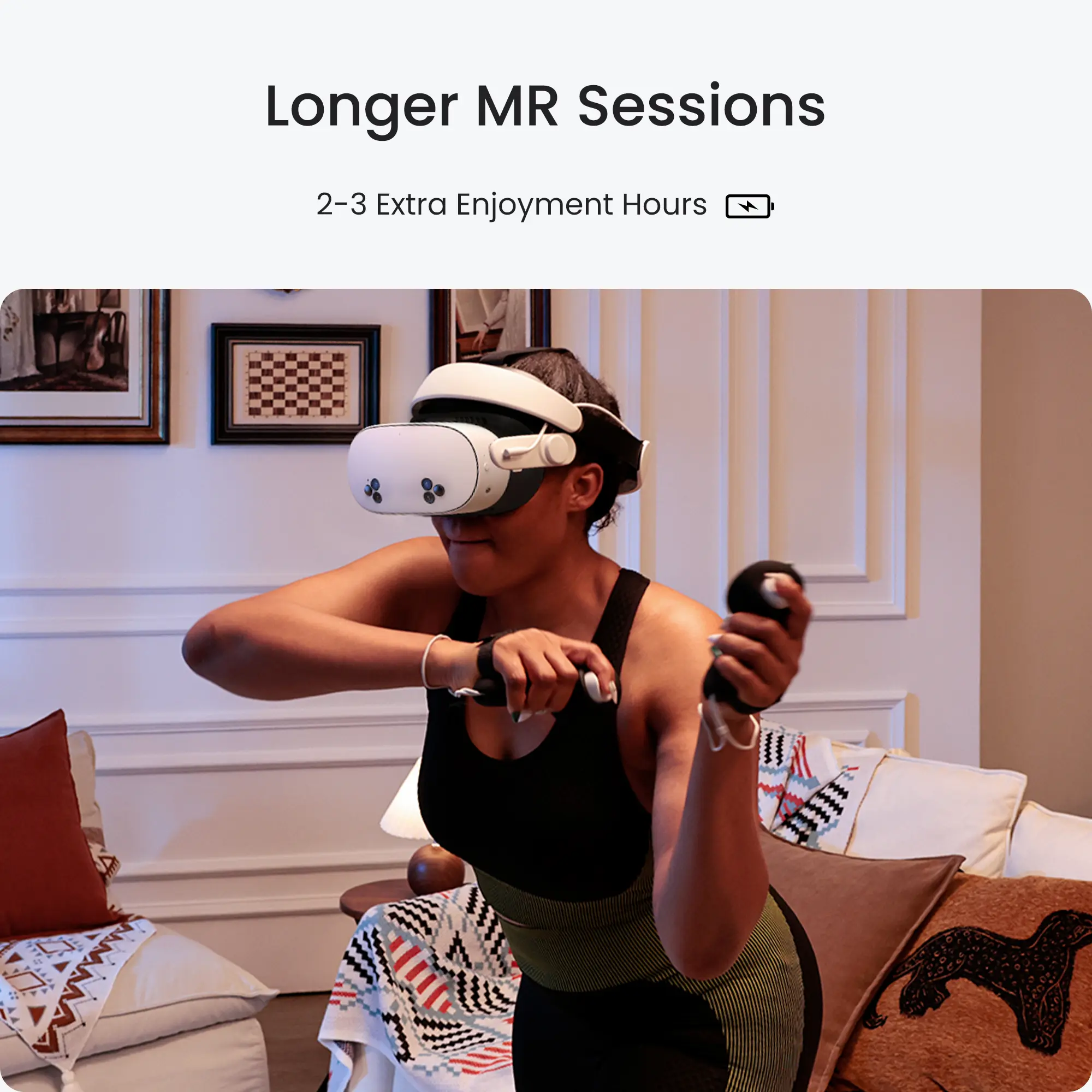 KIWI design H4 Boost Comfort Battery Head Strap Accessories for Meta/Oculus Quest 3/Quest 3s, Dual Fast Charge The VR Headset