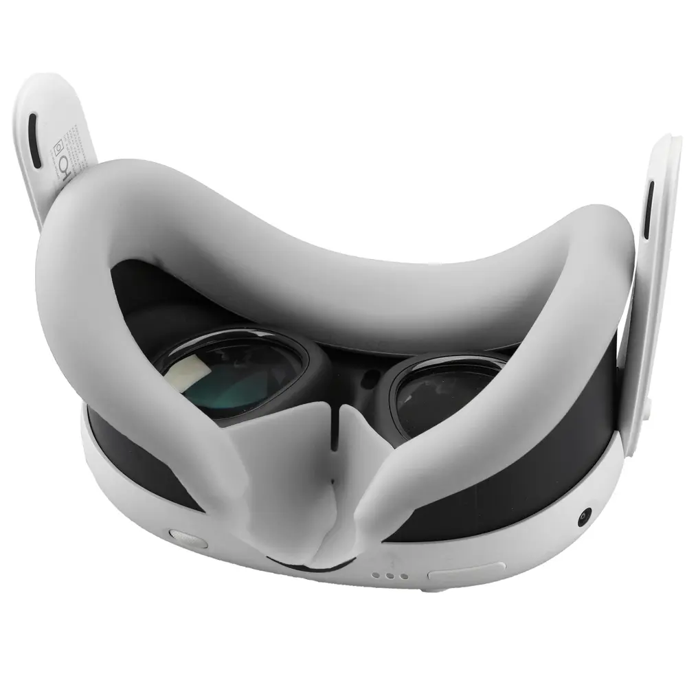 Sweatproof Mask For Meta Quest 3 Facial Interface Silicone Face Mask Cushion Lightproof Mask Face Cover VR Accessories