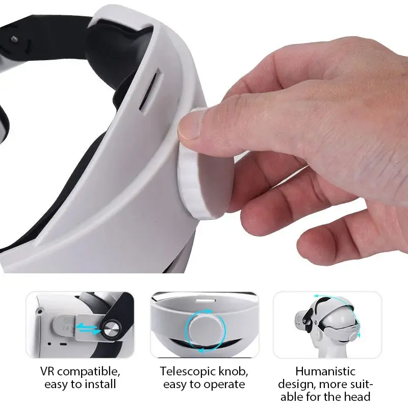 M2 Halo Strap For Quest 2 Elite Strap Replacement Improve Wearing Comfort Adjustable Head Strap For Oculus Quest2 VR Accessories