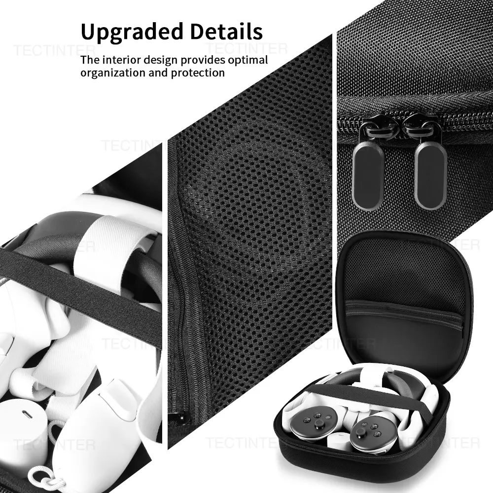 EVA Hard Carrying Case For Meta Quest 3/3S Larger Capacity Hard Storage Bag For VR Headsets Protective Bag Gaming Accessories