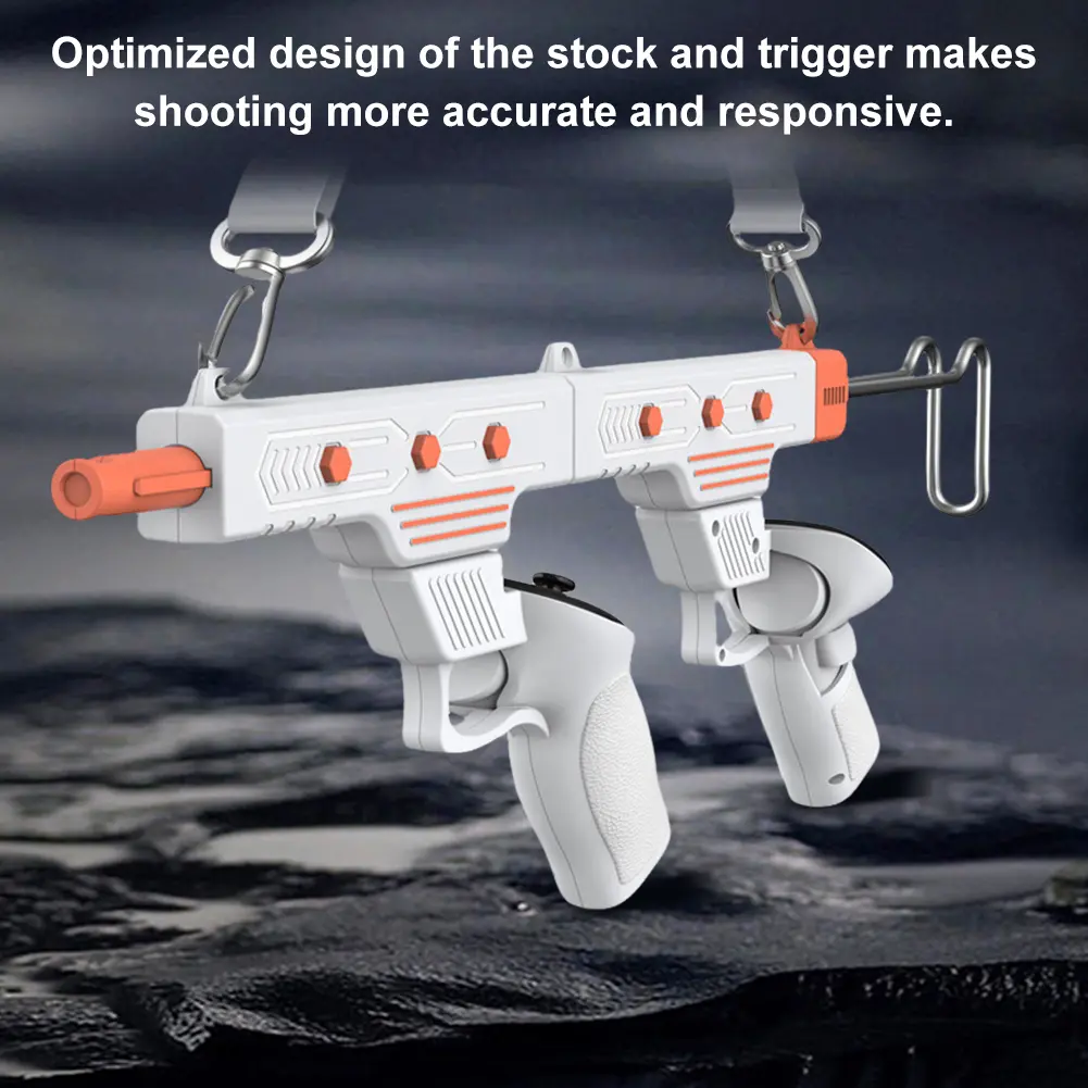 VR Gun Stock VR Gunstock VR Controller Stock Rifle Adapter Controller Grips VR Game Accessories for Meta Quest 3/3S
