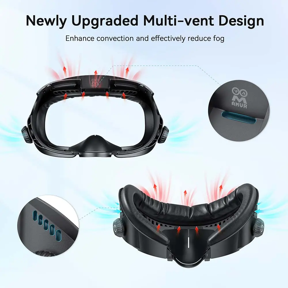 AMVR Face Mask Cover for Quest 3 Facial Interface Ice Silk Fabric Replacement Pad VR Glasses Accessories