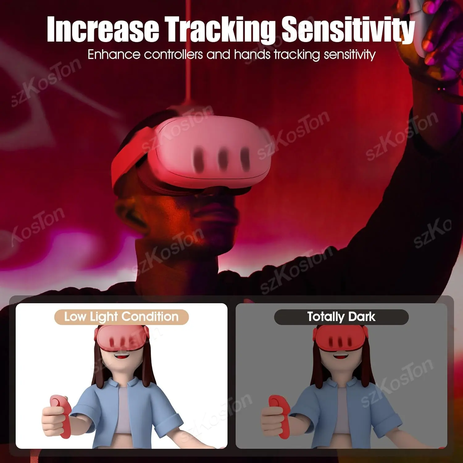 For Meta Quest 3S illuminator Infrared Light for Oculus Quest 2 Pico 4 VR Night Enhance Hand Tracking Increase Sensitivity