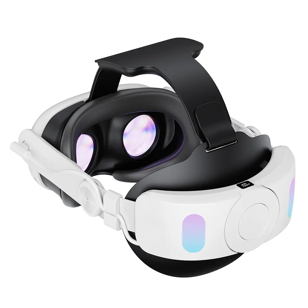 Adjustable VR Replacement Elite Head Strap 6000mAh Rechargable Battery Head Strap VR Accessories ABS for Meta Quest 3 VR Headset