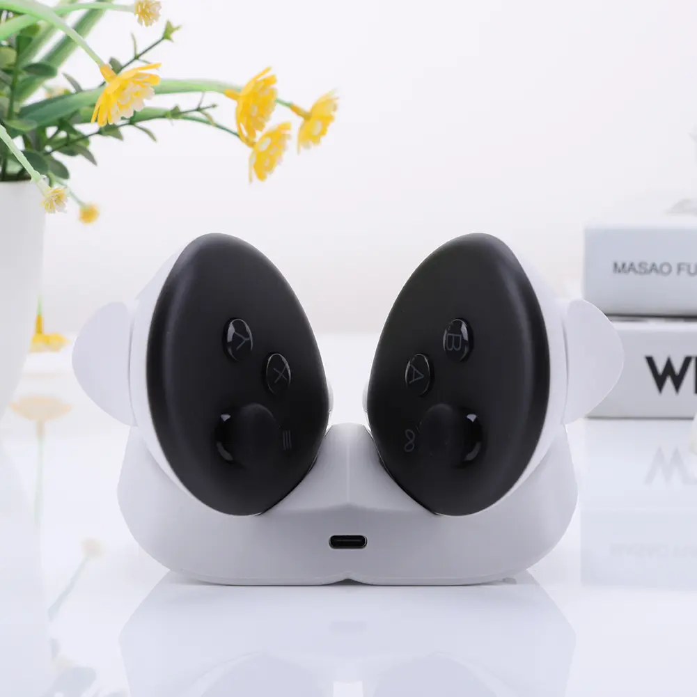 Controllers Wireless Charging Dock w/ 2 Rechargeable Battery for Quest 3 VR Touch Plus Handle Controller VR Accessories Charger