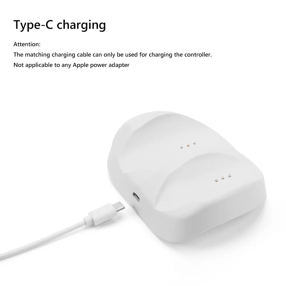 Controllers Wireless Charging Dock w/ 2 Rechargeable Battery for Quest 3 VR Touch Plus Handle Controller VR Accessories Charger