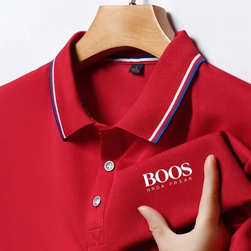 Summer Fashion New Men's Short Sleeved Designer Exquisite Three-dimensional Embroidery POLO Breathable Lapel Business T-shirt
