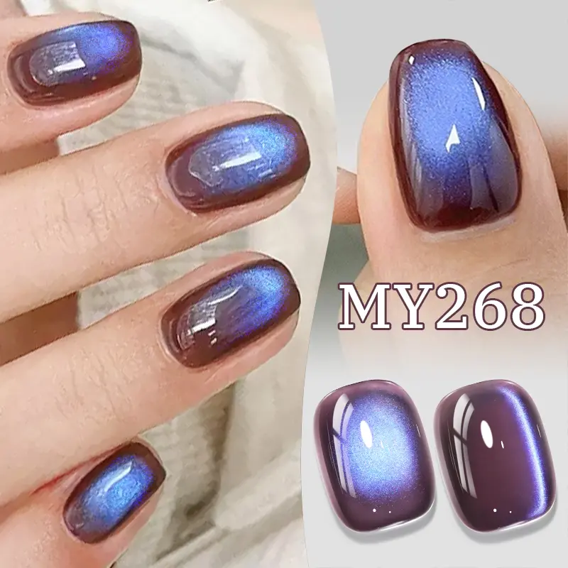 BORN PRETTY 10ml Purple Black Green Cat Magnetic Gel Ultra Shine Semi Permanent Soak Off UV Gel Summer Nail Art Varnish