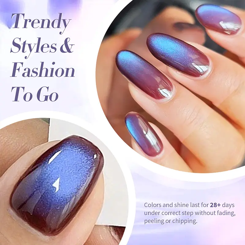 BORN PRETTY 10ml Purple Black Green Cat Magnetic Gel Ultra Shine Semi Permanent Soak Off UV Gel Summer Nail Art Varnish