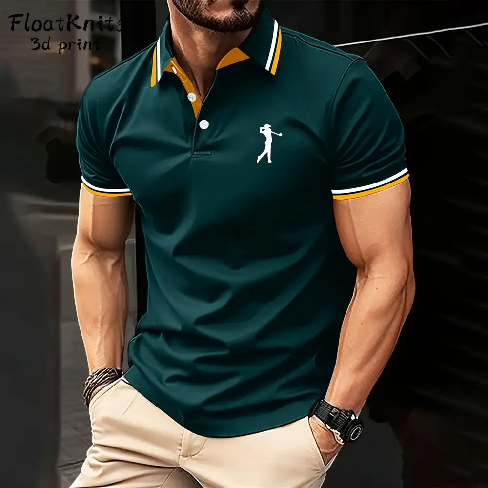 Golf Clothing Fashion Short Sleeve Tee Polo Shirts for Men Summer T Shirt Man New in Tops & Tees Trendy Lapel Polo Business Tops