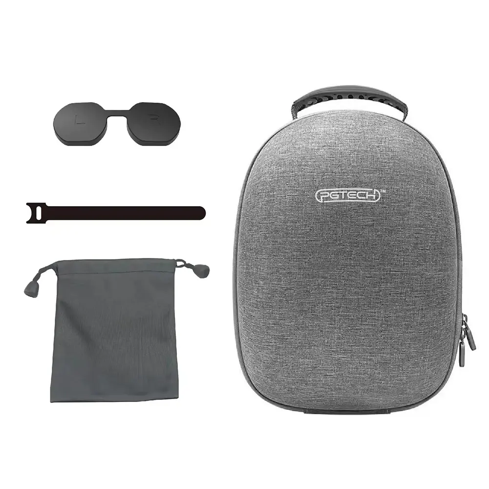 Portable EVA Protection Zipper Storage Bag with Lens Cover for PS VR2 Eyeglass Accessories with Shock Absorption