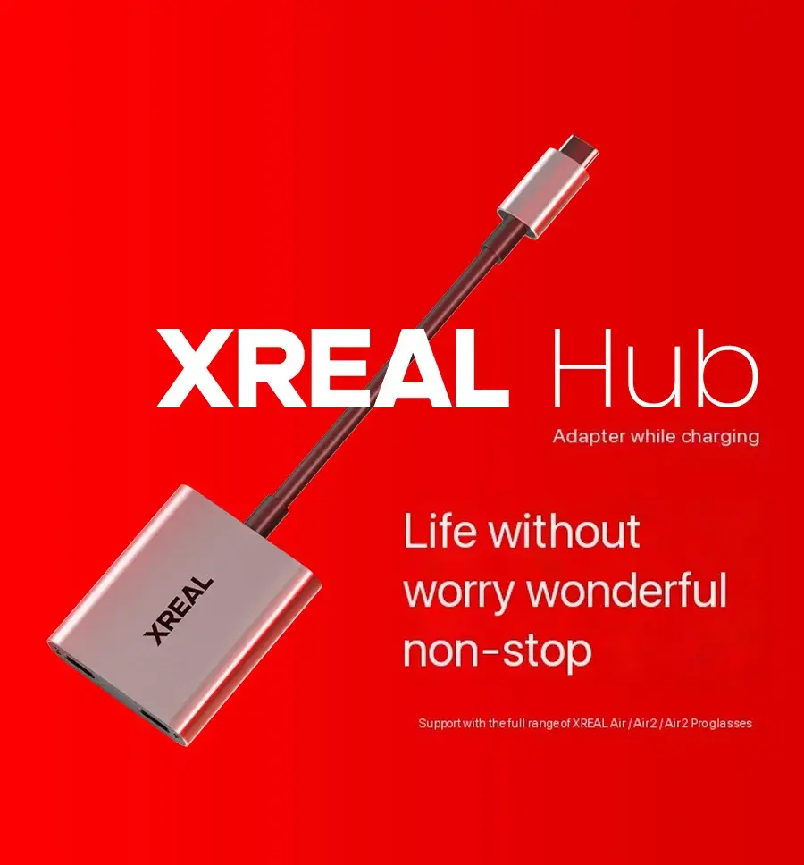 XREAL Hub 120hz 2IN1 USB-C PD Fast Charging Adapter Portable Video Adapter For XREAL AIR 2 AIR2 Glasses Switch PS4 PS5 Converter