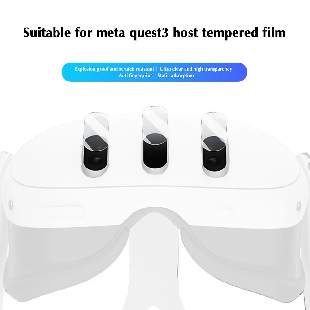 Tempered Glass For Meta Quest 3 Lens Screen Protector Film VR Headsets Accessories Dust Proof Lens Cover for Oculus Quest 3