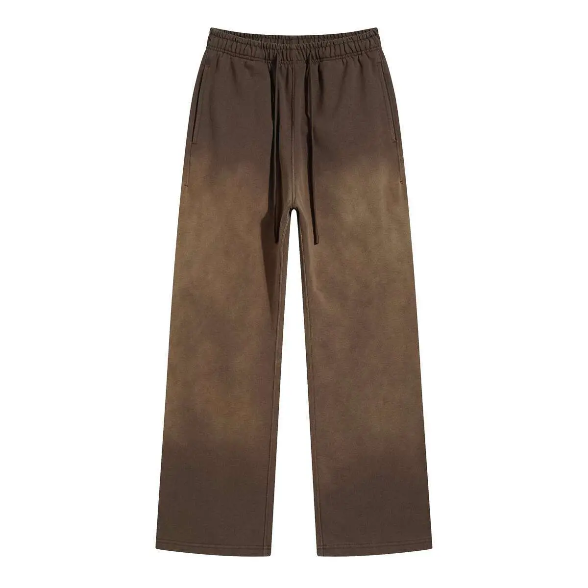 IEFB American Style Men's Sweatpants Trendy Spray Dyeing Drawstring Washed Casual Loose Men Wear Trousers Streetwear 9C9350