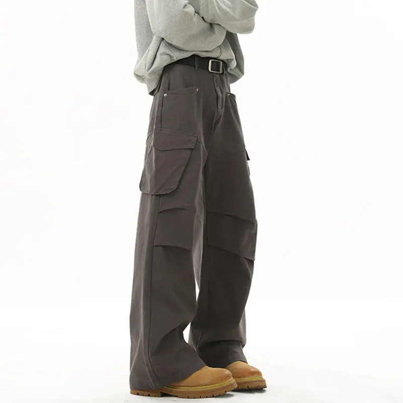 IEFB Three-dimensional Tailored Cargo Pants Pocket Decoration Summer Men Clothing Pleated Male Overalls New Trendy 9W3401