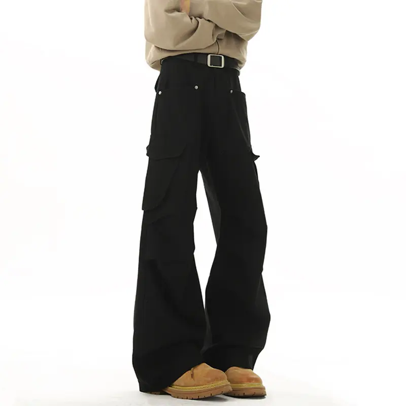 IEFB Three-dimensional Tailored Cargo Pants Pocket Decoration Summer Men Clothing Pleated Male Overalls New Trendy 9W3401