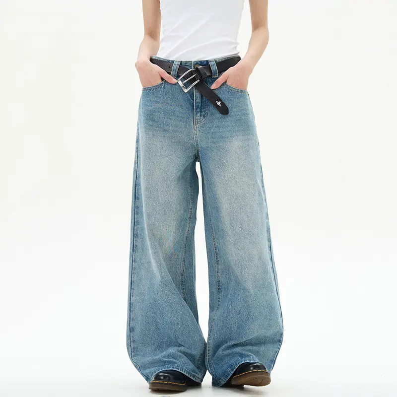 IEFB Trendy New Fashion Men's Jeans Washed Straight Leg Male Denim Pants 2025 Summer Streetwear Trend Trousers Men 9W2540