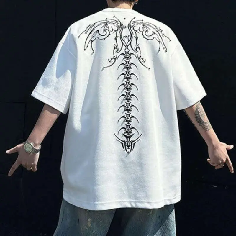 IEFB Men's T-shirts Short Sleeve New Krorean Fashion Embroidery Nail Pad Shoulder Decoration Tide Male Pullover Top 9W1664