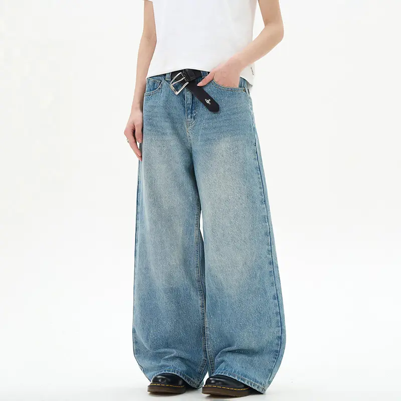 IEFB Trendy New Fashion Men's Jeans Washed Straight Leg Male Denim Pants 2025 Summer Streetwear Trend Trousers Men 9W2540
