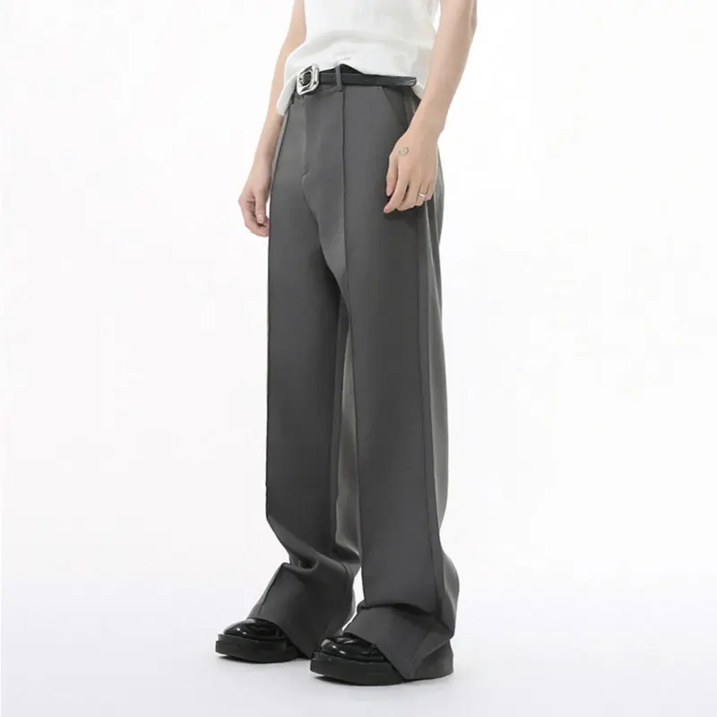 IEFB Men's Suit Pants Solid Color Design Micro Flared Fashion Korean Tide Casual Male Handsome Trousers Summer 2025 9W1586