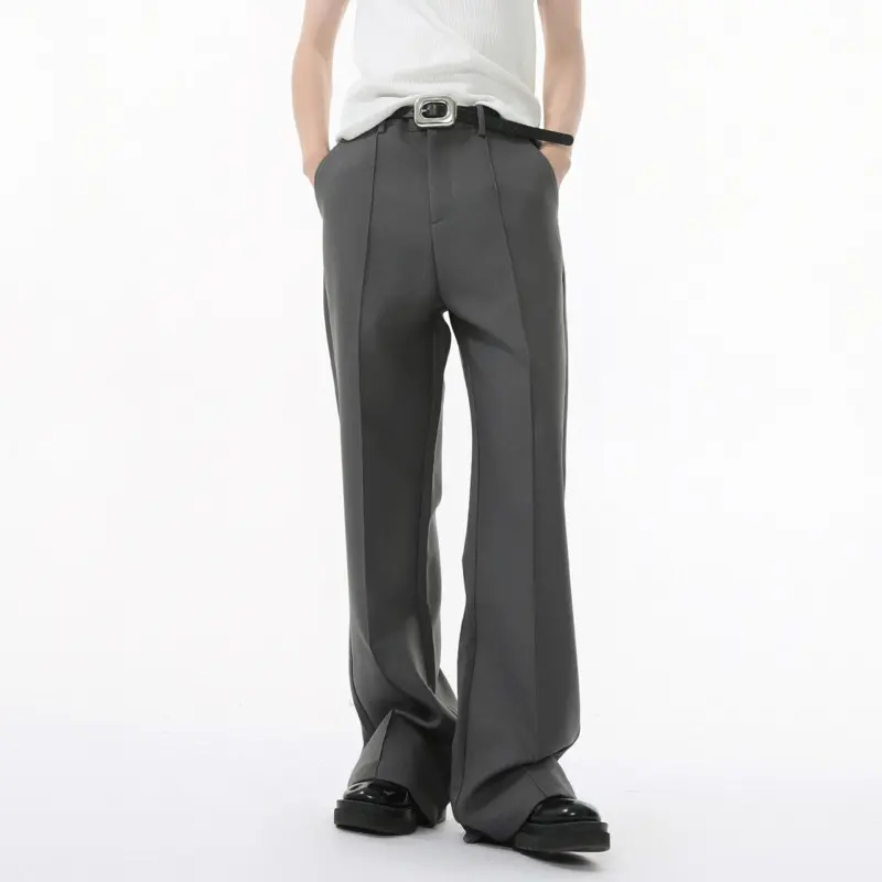 IEFB Men's Suit Pants Solid Color Design Micro Flared Fashion Korean Tide Casual Male Handsome Trousers Summer 2025 9W1586