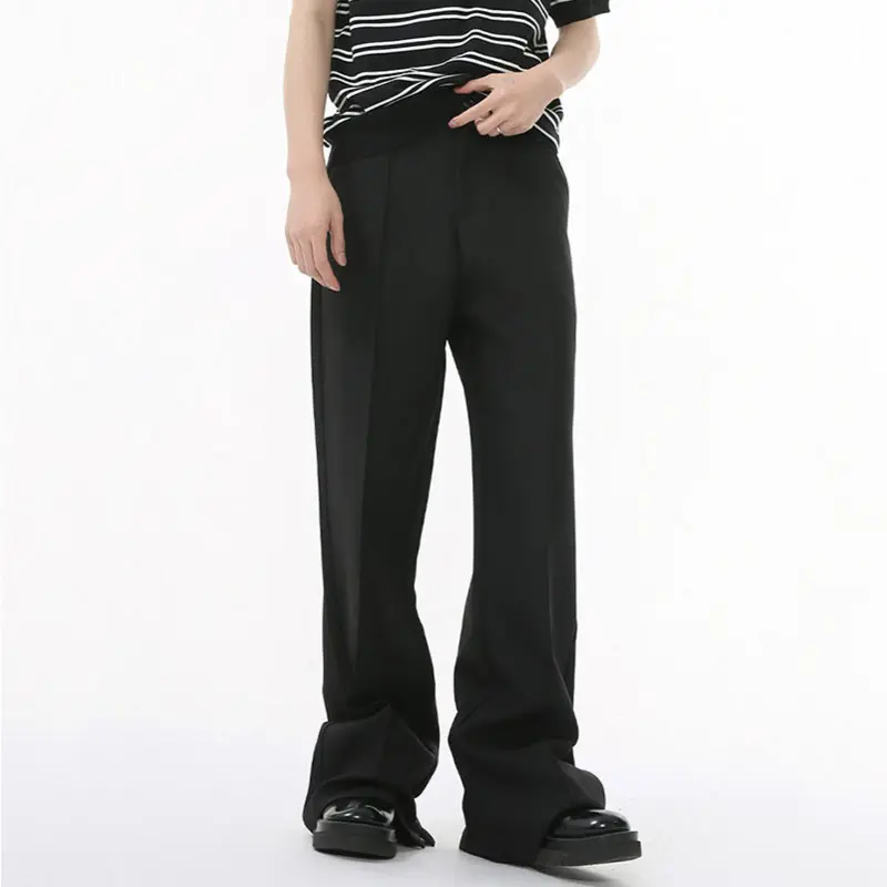 IEFB Men's Suit Pants Solid Color Design Micro Flared Fashion Korean Tide Casual Male Handsome Trousers Summer 2025 9W1586