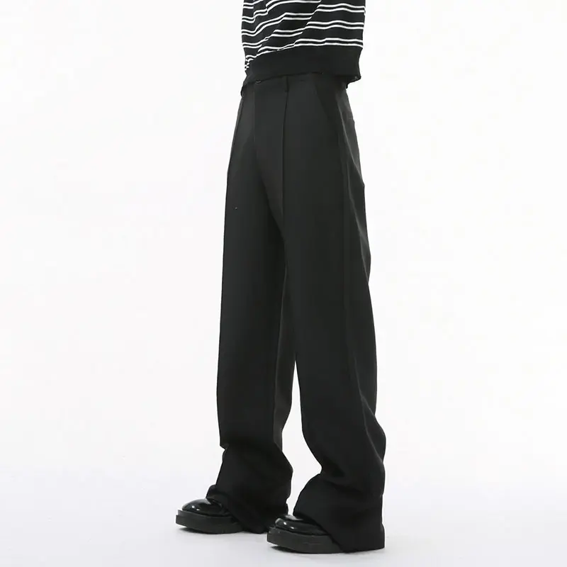 IEFB Men's Suit Pants Solid Color Design Micro Flared Fashion Korean Tide Casual Male Handsome Trousers Summer 2025 9W1586