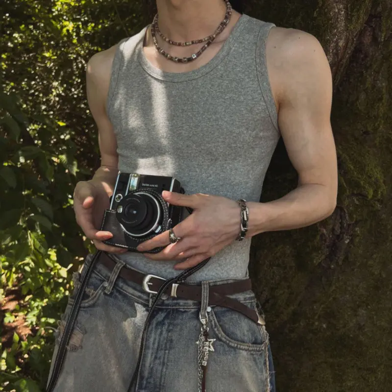 IEFB Simple Men's Tank Tops Solid Color Round Neck Korean Style T-shirts Summer Sleeveless Casual Male Pullover Vests 9W2717