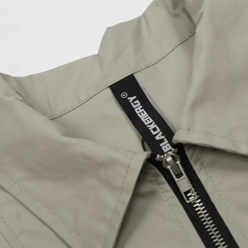 IEFB Summer Men's Shirts Turn-down Collar Solid Color Zipper Casual Metal Short Sleeve Loose Male Tops Stylish New CPG2944