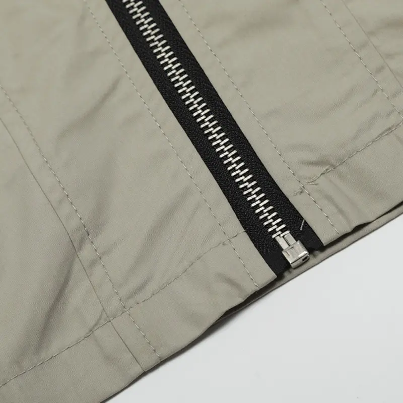 IEFB Summer Men's Shirts Turn-down Collar Solid Color Zipper Casual Metal Short Sleeve Loose Male Tops Stylish New CPG2944