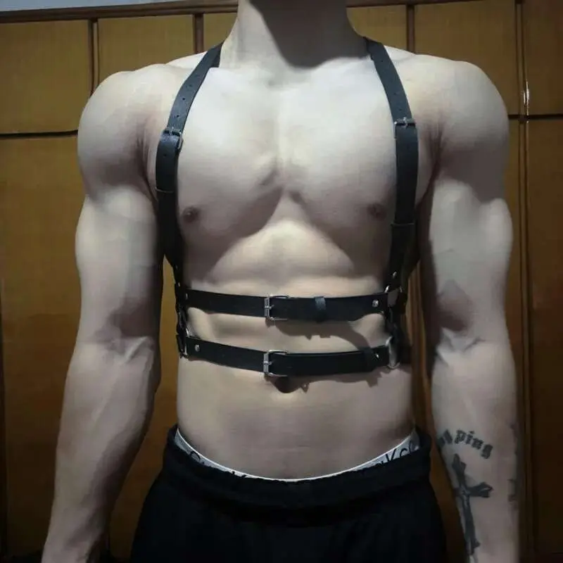 IEFB Harness Waist Belt Male Punk Chain Gothic Buckle Modern Fashion Waistband Waist Chain 2025 Strap Belts Unisex 9W1335