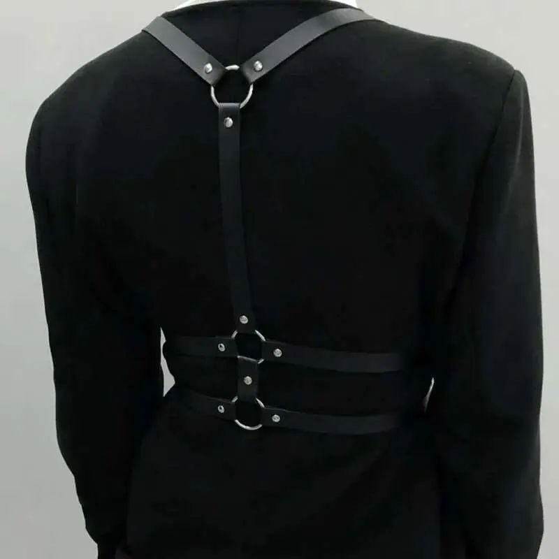 IEFB Harness Waist Belt Male Punk Chain Gothic Buckle Modern Fashion Waistband Waist Chain 2025 Strap Belts Unisex 9W1335