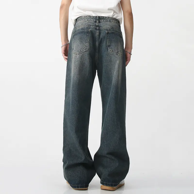 IEFB Men's Wear Denim Pants New Korean Straight Washed Jeans Loose Ins Trendy Male Trousers Summer Fashion Tide Men 9C4736