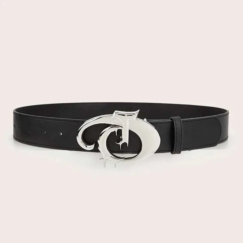 IEFB Fashion Men's Belts Solid Color Casual Metal PU Leather Simple Buckle Waistband Jeans Skirt Accessories Simple Unisex 9W675