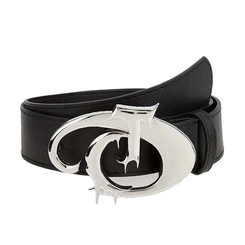 IEFB Fashion Men's Belts Solid Color Casual Metal PU Leather Simple Buckle Waistband Jeans Skirt Accessories Simple Unisex 9W675
