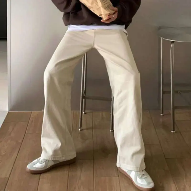 IEFB Men's Straight Leg Casual Pants Male Spring Loose Menwear Toursers Korean Version Solid Color Handsome Trendy 9W1437