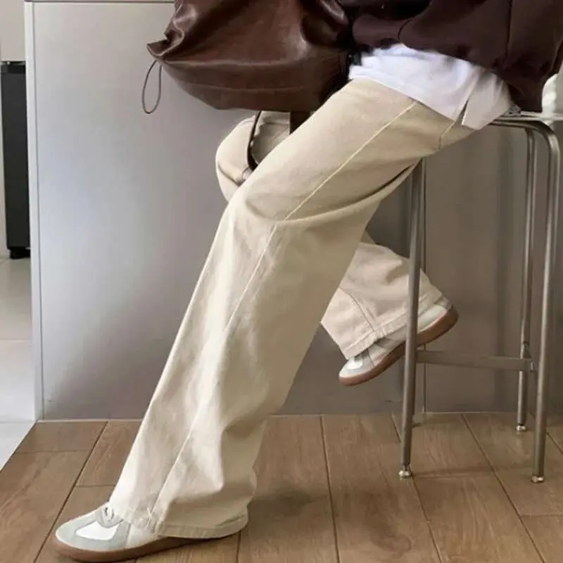 IEFB Men's Straight Leg Casual Pants Male Spring Loose Menwear Toursers Korean Version Solid Color Handsome Trendy 9W1437