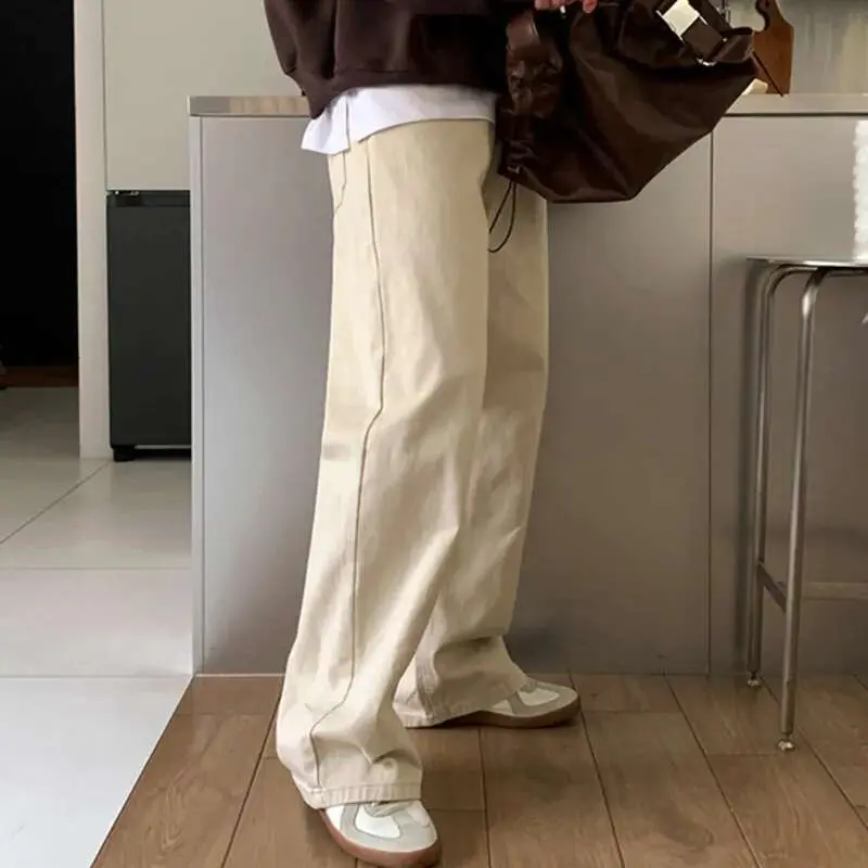 IEFB Men's Straight Leg Casual Pants Male Spring Loose Menwear Toursers Korean Version Solid Color Handsome Trendy 9W1437